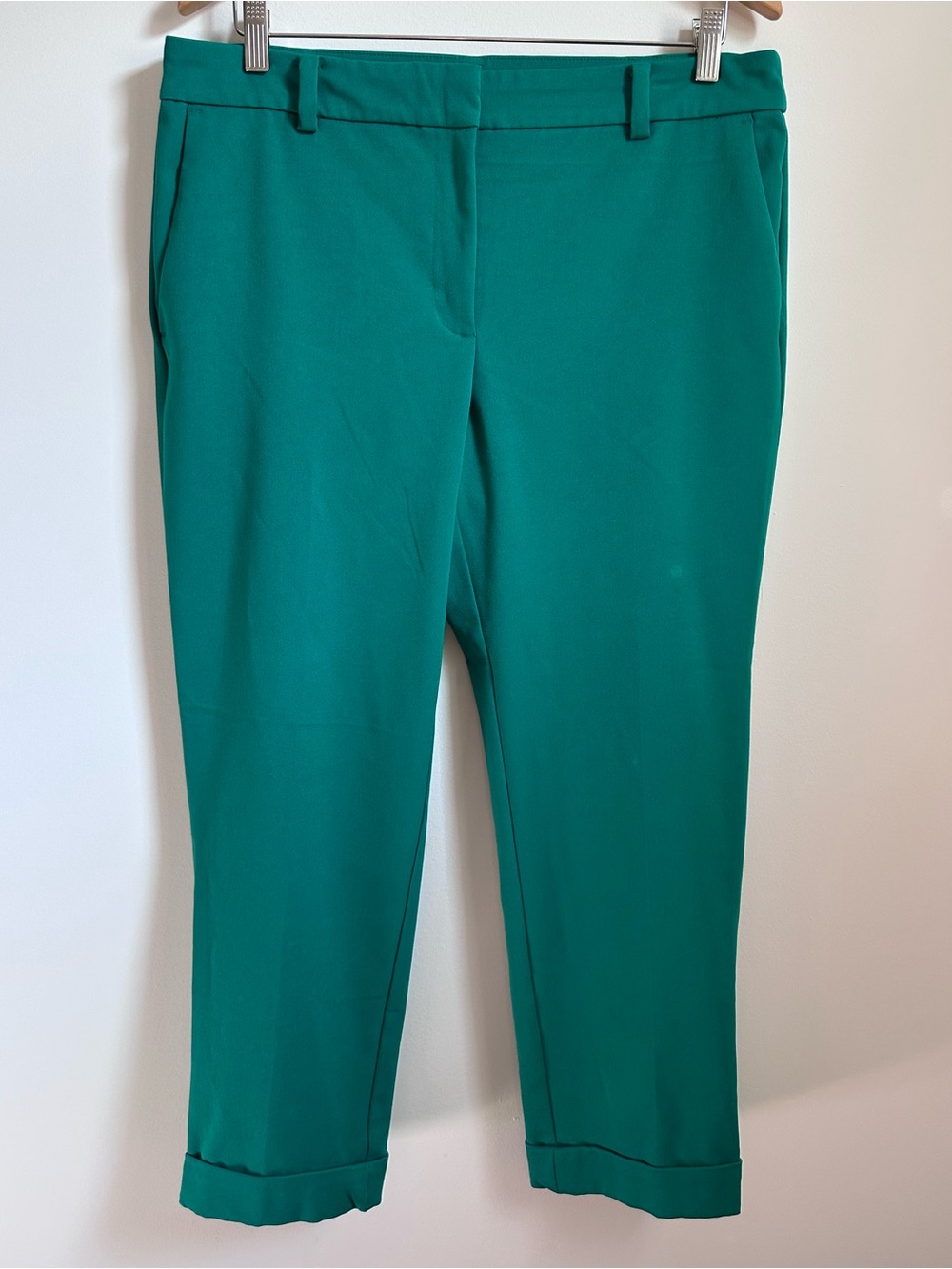 LOFT The Devin Slim Pants Bundle Women’s 12P Blue Green Career Ankle Stretch - Picture 2 of 14
